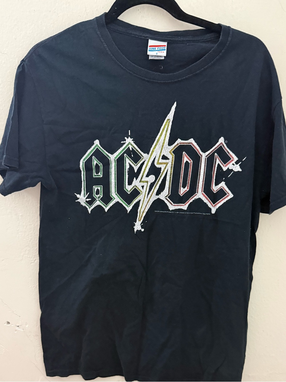 Junk Food Clothing Black Tee with Multicolor Graphic